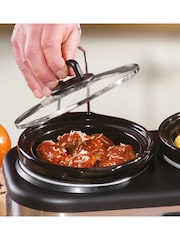 Daewoo Silver 3x1.5L Triple Slow Cooker - Image 2 of 4