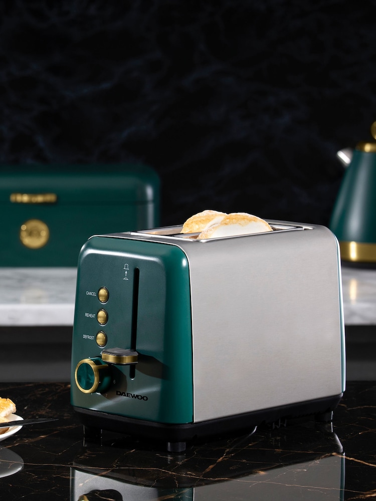 Daewoo Green Emerald Collection 2 Slice Toaster - Image 1 of 4