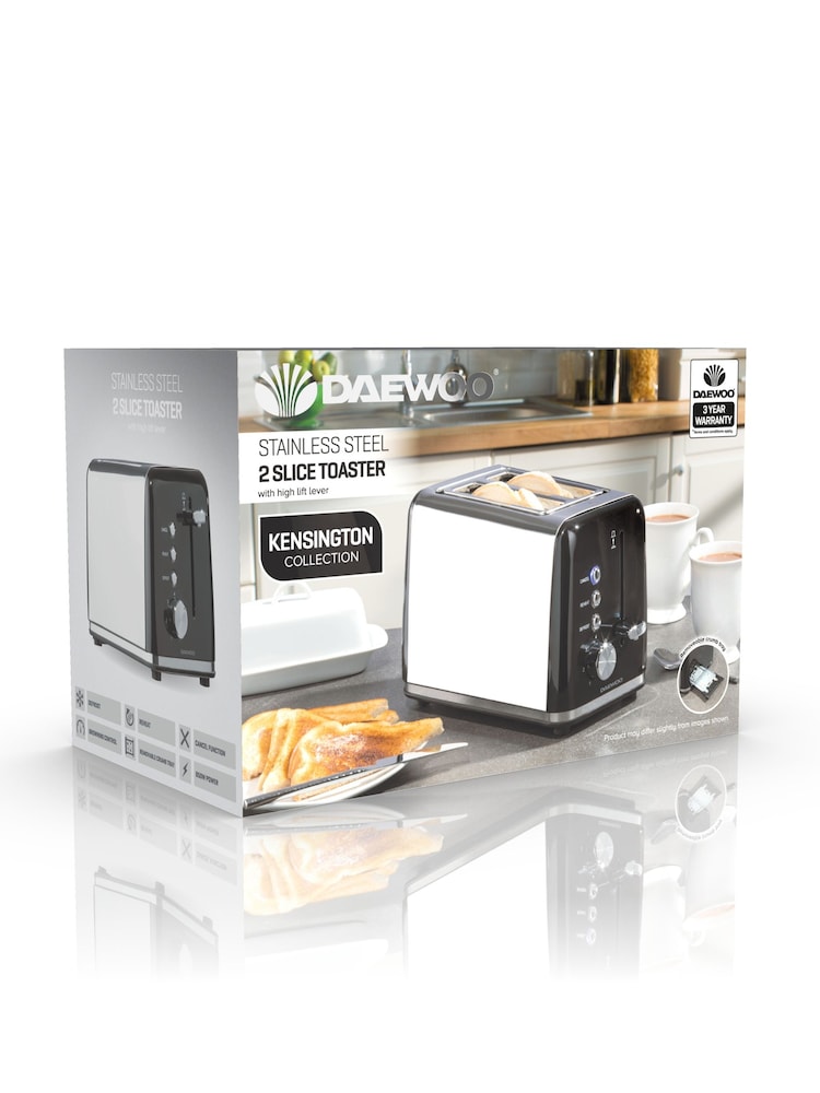 Daewoo Black Kensington 2 Slice Toaster - Image 4 of 4