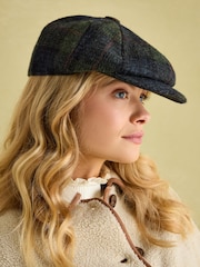Joules Harrogate Green/Blue Baker Boy Hat - Image 1 of 8