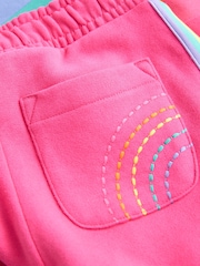 Little Bird by Jools Oliver Pink/Purple Rainbow Sweatshirt and Joggers Set - Image 4 of 7