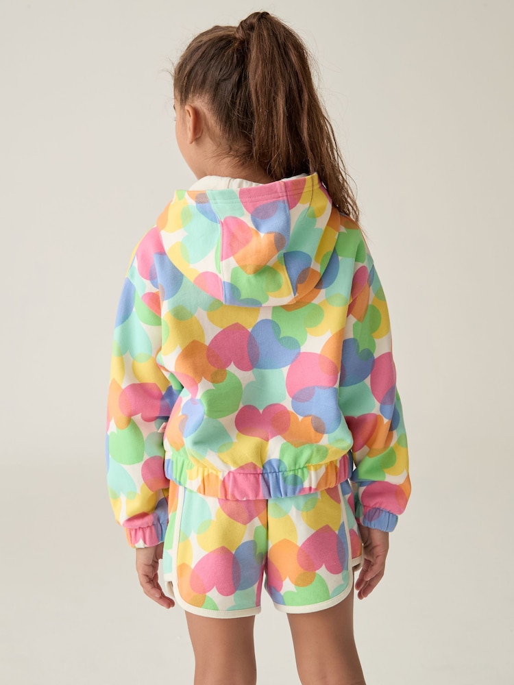 Little Bird by Jools Oliver Multi Rainbow 100% Cotton Hoodie - Image 3 of 7