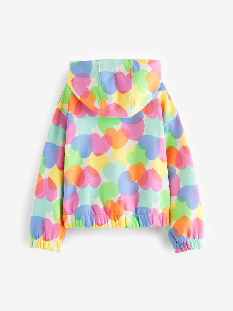 Little Bird by Jools Oliver Multi Rainbow 100% Cotton Hoodie - Image 5 of 7