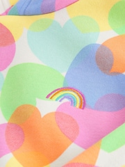 Little Bird by Jools Oliver Multi Rainbow 100% Cotton Hoodie - Image 6 of 7