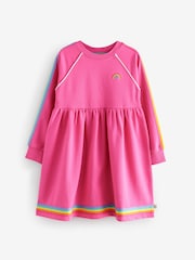 Little Bird by Jools Oliver Pink Sweat 100% Cotton Dress - Image 1 of 8