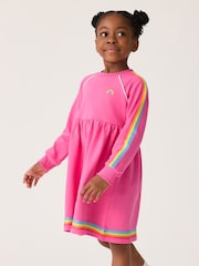 Little Bird by Jools Oliver Pink Sweat 100% Cotton Dress - Image 6 of 8