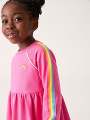 Little Bird by Jools Oliver Pink Sweat 100% Cotton Dress - Image 8 of 8