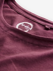 Burgundy Red Cap Sleeve T-Shirt Top - Image 6 of 7