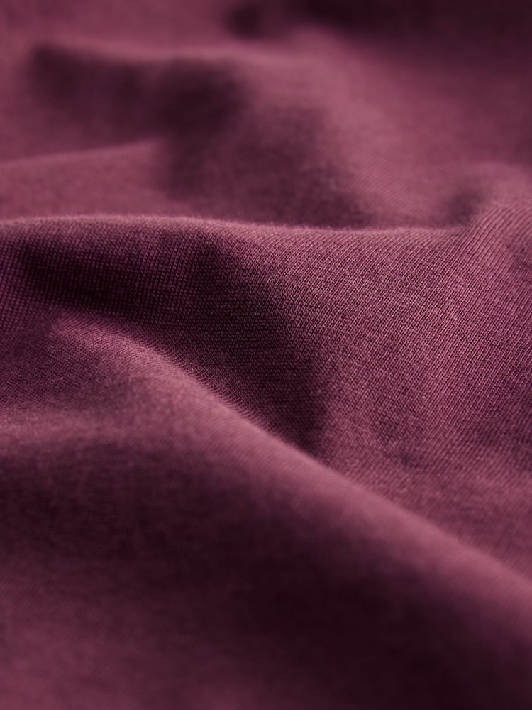 Burgundy Red Cap Sleeve T-Shirt Top - Image 7 of 7