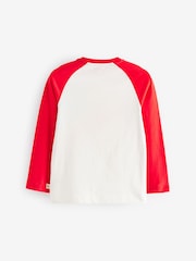 Little Bird by Jools Oliver Red 100% Cotton Long Sleeve Colourful T-Shirt - Image 2 of 6