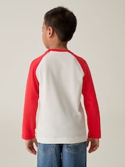 Little Bird by Jools Oliver Red 100% Cotton Long Sleeve Colourful T-Shirt - Image 6 of 6