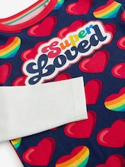 Little Bird by Jools Oliver Red Long Sleeve Colourful 100% Cotton T-Shirt - Image 6 of 6