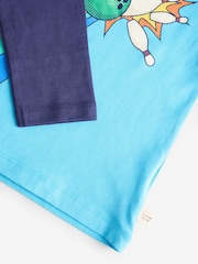 Little Bird by Jools Oliver Blue/White 100% Cotton Long Sleeve Colourful T-Shirt - Image 6 of 7