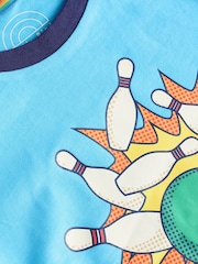 Little Bird by Jools Oliver Blue/White 100% Cotton Long Sleeve Colourful T-Shirt - Image 7 of 7