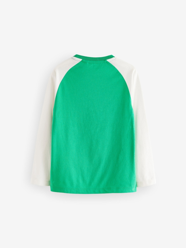 Little Bird by Jools Oliver Green 100% Cotton Long Sleeve Colourful T-Shirt - Image 5 of 7