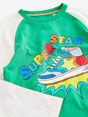 Little Bird by Jools Oliver Green 100% Cotton Long Sleeve Colourful T-Shirt - Image 6 of 7