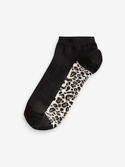Leopard Footbed Trainers Socks 5 Pack - Image 6 of 6