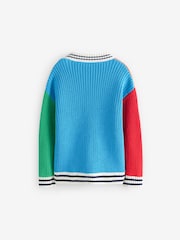 Little Bird by Jools Oliver Rainbow z izrazitim barvnim vzorcem 100% Cotton pletena jopa - Slika 3 iz 7