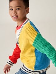 Little Bird by Jools Oliver Rainbow z izrazitim barvnim vzorcem 100% Cotton pletena jopa - Slika 5 iz 7