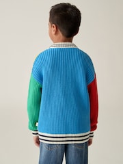 Little Bird by Jools Oliver Rainbow z izrazitim barvnim vzorcem 100% Cotton pletena jopa - Slika 7 iz 7