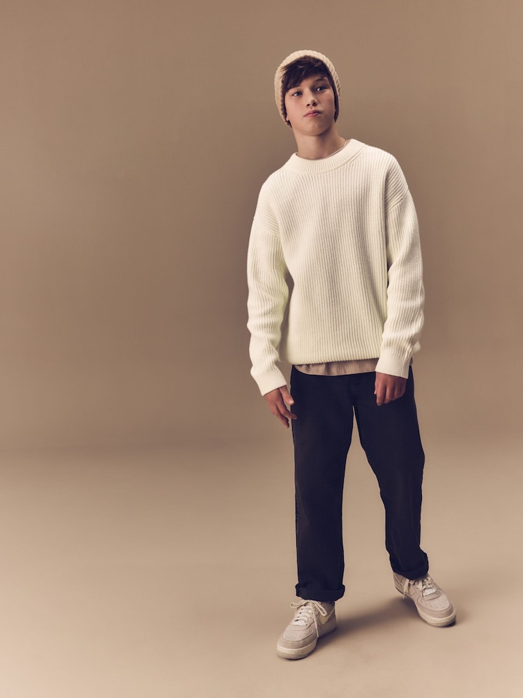 Cream Knitted Jumper (3-16yrs) - Image 2 of 7 Cream Knitted Jumper (3-16yrs) - Image 2 of 7
