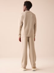 Neutral Knitted Crew Neck Jumper and Joggers Set (3-16yrs) - Image 3 of 9