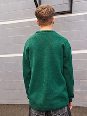 Green Knitted Crew Neck Jumper (3-16yrs) - Image 3 of 9