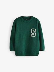 Green Knitted Crew Neck Jumper (3-16yrs) - Image 6 of 9