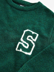 Green Knitted Crew Neck Jumper (3-16yrs) - Image 8 of 9