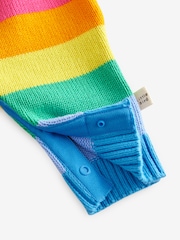 Little Bird by Jools Oliver Multi Rainbow Striped 100% Cotton Rompersuit - Image 8 of 8