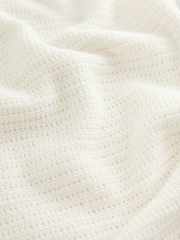 White 100% Cotton Textured Short Sleeve Knitted Polo Shirt (3-16yrs) (3-16yrs) - Image 3 of 4