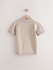 Neutro - Knitted Revere Collar Polo Shirt (3-16yrs) - Imagen 2 de 4