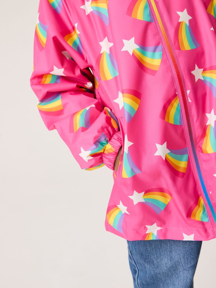 Little Bird by Jools Oliver Pink Rainbow Shower Resistant Trench Jacket - Image 10 of 10 Little Bird by Jools Oliver Pink Rainbow Shower Resistant Trench Jacket - Image 10 of 10