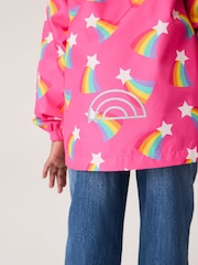 Little Bird by Jools Oliver Pink Rainbow Shower Resistant Trench Jacket - Image 6 of 9