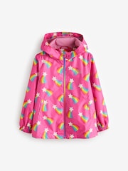 Little Bird by Jools Oliver Pink Rainbow Shower Resistant Trench Jacket - Image 7 of 9