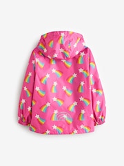 Little Bird by Jools Oliver Pink Rainbow Shower Resistant Trench Jacket - Image 8 of 9
