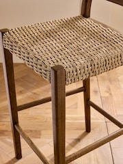 Nina Campbell Dark Wood Effect Alder Bar Stool - Image 2 of 8