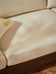 MADE.COM Off White Boucle Avarna Garden Wood Corner Lounge Set - Image 3 of 5