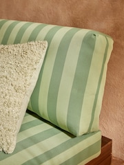 MADE.COM Green Stripe Avarna Garden Corner Lounge Set - Image 2 of 5
