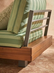 MADE.COM Green Stripe Avarna Garden Corner Lounge Set - Image 3 of 5