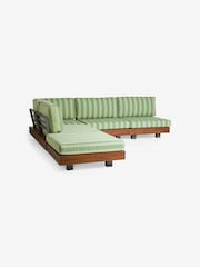 MADE.COM Green Stripe Avarna Garden Corner Lounge Set - Image 5 of 5
