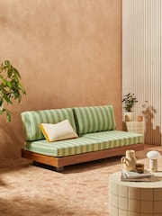 MADE.COM Green Stripe Avarna Garden 2 Seater Sofa - Image 1 of 5