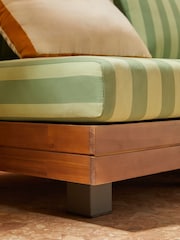 MADE.COM Green Stripe Avarna Garden 2 Seater Sofa - Image 2 of 5