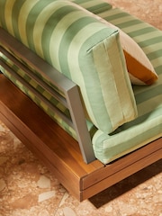 MADE.COM Green Stripe Avarna Garden 2 Seater Sofa - Image 3 of 5