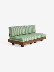 MADE.COM Green Stripe Avarna Garden 2 Seater Sofa - Image 4 of 5