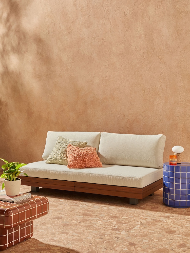 MADE.COM Off White Boucle Avarna Garden 2 Seater Sofa - Image 1 of 5