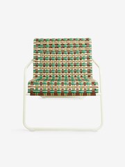 MADE.COM Multi Green and Brown Medan Woven Garden Lounge Chair - Image 5 of 5