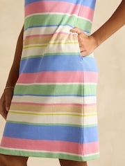 Joules Eden Multi Striped Short Sleeve Jersey Dress - Image 4 of 6