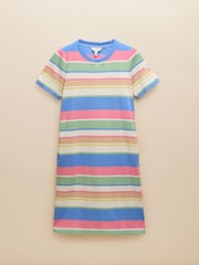 Joules Eden Multi Striped Short Sleeve Jersey Dress - Image 6 of 6