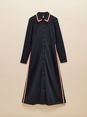 Joules Pia Navy Blue Button Down Ponte Maxi Dress - Image 7 of 7